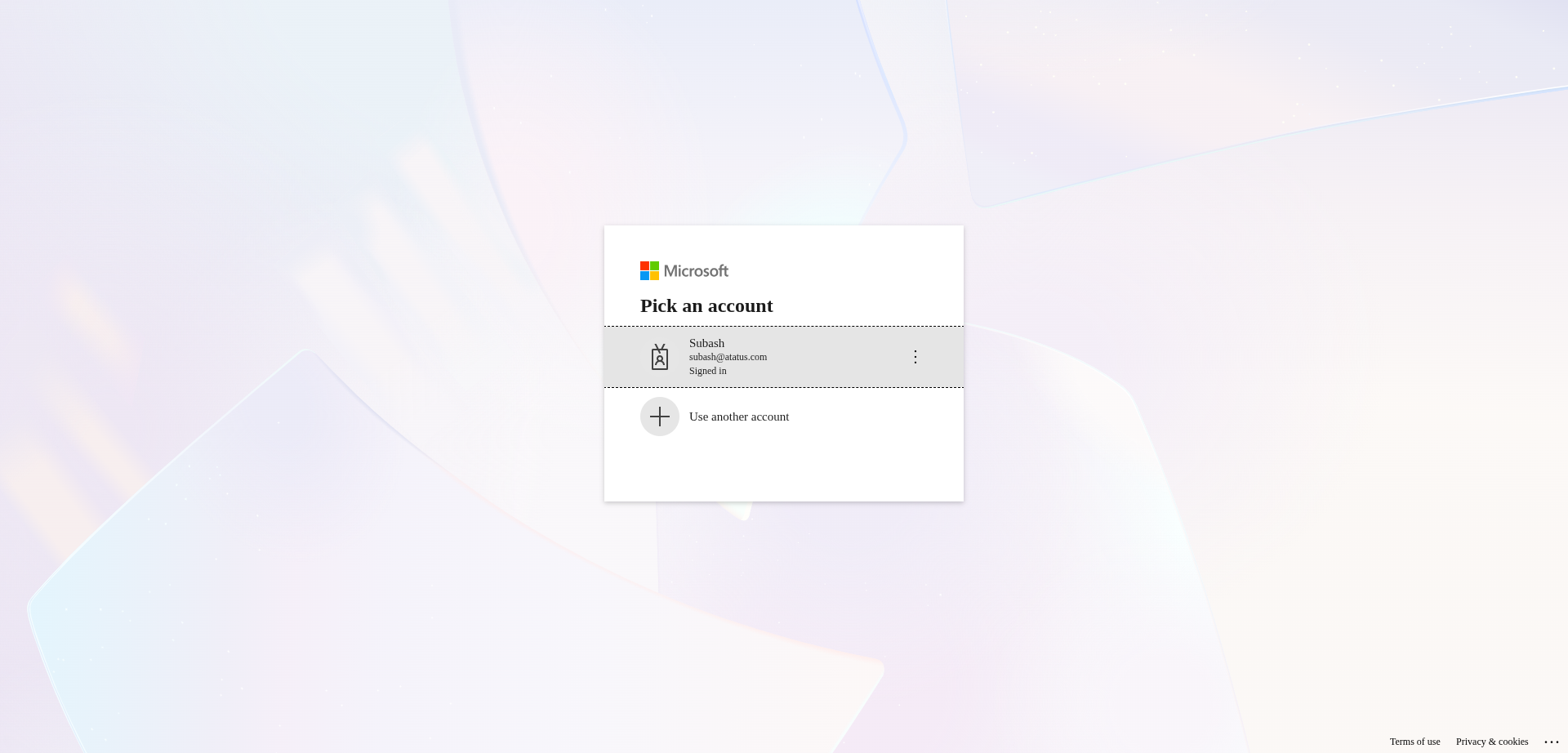 Sign in with Microsoft